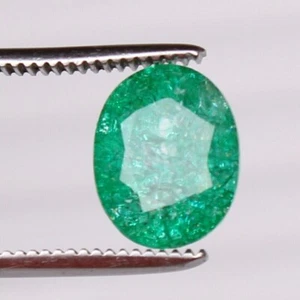 Natural Oval Shape 5.90 Ct Green Emerald Certified Loose Gemstone May Birthstone - Picture 1 of 7
