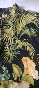 Tommy Bahama Hawaiian Shirt Short Sleeve 100% Silk Floral Print Men's Large - Picture 1 of 5