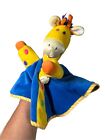 Mommy And Me Giraffe Baby Lovey Security Blanket Puppet Rattle Bright Plush 14?