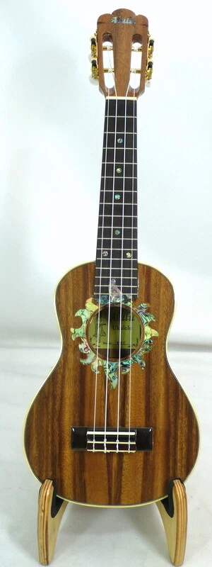 Alulu Solid Acacia Koa Concert Ukulele, Sun Abalone inlay no case no bag HUA665$ - Image 1 of 4