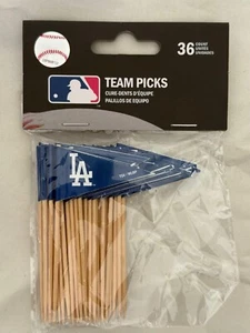 NEW MLB Los Angeles Dodgers Pack Of Toothpick Flags *READ - Picture 1 of 3