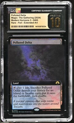POLLUTED DELTA Modern Horizons 3 Extended Art Foil CGC 10 Pristine MTG [Nos] - Image 1 of 2
