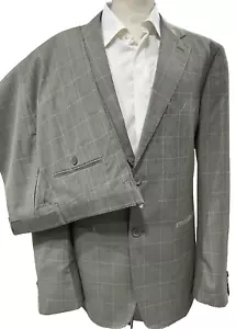 ABITO UOMO PRINCIPE DI GALLES GRIGIO FRESCO LANA 150S T 46 48 50 52 54 56 58 60 - Imagen 1 de 19