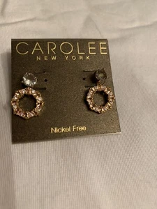 NWT Carolee Gold   Tone Stud With Jackets  Earrings B239 - Picture 1 of 5