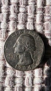 1984 P Quarter Strike error. In God We Trust Missing letters filled P off center - Picture 1 of 4