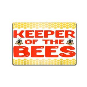 Keeper Of The Bees 12 X 8 Tin Metal Sign DÃ©cor Garden Honeycomb Bumble Dandelion