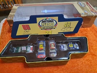 4 Car Set 2008 Hendrick Motorsport Daytona 500 Earnhardt Gordon Johnson 1:64 Tin - Image 1 of 4