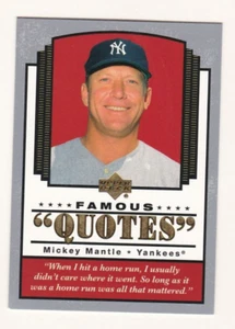 2004 UPPER DECK Famous Quotes #12 MICKEY MANTLE (Yankees) - Picture 1 of 1