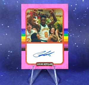 2023 Stranger Things 4 Auto /86 Lucas Sinclair Caleb McLaughlin Pink ZeroCool - Picture 1 of 15