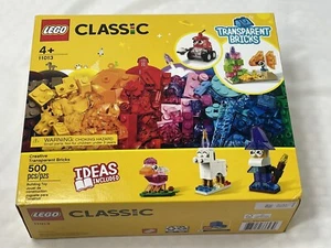 LEGO Classic Creative Transparent Bricks 11013 Kids’ Building Kit (500 Pieces) - Picture 1 of 6