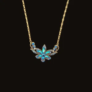 Michal Negrin Pretty In Jewels Halskette Ozeanblau Blume - Bild 1 von 1