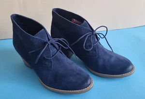 Tamaris Trend echt Leder Herbst Winter Stiefelette Pumps + Absatz dunkel blau 39 - Bild 1 von 13