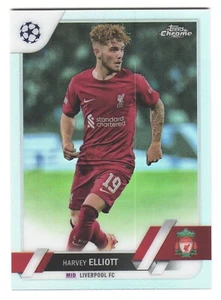 Topps Chrome UEFA UCL UCC 2022/23 Refractor Liverpool FC Harvey Elliott - Bild 1 von 2