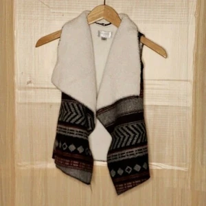 Say What Mädchen Southwestern Wollmischung Weste Sherpa Futter Small - Bild 1 von 6