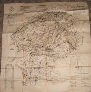 VINTAGE 1939 JEFFERSON COUNTY, N.Y. RURAL DIRECTORY MAP - Picture 1 of 18