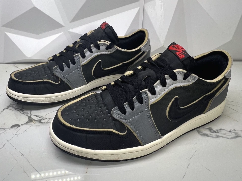 Jordan 1 Low OG EX Negro Gris Humo Auténtico Dv0982006 Talla 9.5 Súper Limpio Foto 1 de 4
