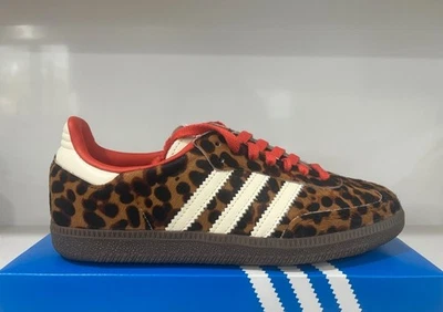 Adidas Samba OG Preloved Rojo Leopardo Mujer’s Tenis JI2734 NUEVO - Talla 6 Foto 1 de 4