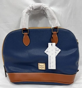 NWT Dooney & Bourke Satchel Bag Womens Medium Leather Purse Pebble Handbag - Picture 1 of 16