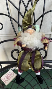 Mark Roberts Hada Elfo Verde y Púrpura Adorno Navidad Pequeño De Colección ¡con Etiquetas! - Imagen 1 de 3