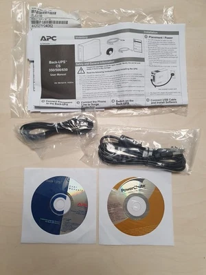 APC Back-UPS CS350/500/650 User Manual, 2x CDs, Cables - Image 1 of 4