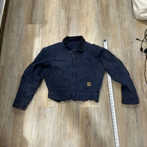 USA Carhartt Cropped Detroit Style Quilted Jacket Men’s Size Medium - Picture 1 of 19