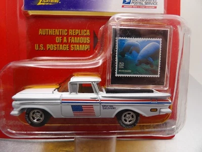 WHITE LIGHTNING 1959 CHEVY EL CAMINO    JOHNNY LIGHTNING US POSTAL SERVICE  1:64 - Image 1 of 4