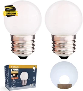 G40 1.5W Dim Led Bulb Equivalent 15 Watt Light Bulbs, Standard E26 Base Frosted - Picture 1 of 9