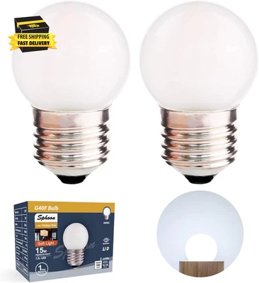 G40 1.5W Dim Led Bulb Equivalent 15 Watt Light Bulbs, Standard E26 Base Frosted - Image 1 of 4
