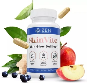 Zen Nutrients SkinVite Premium Clear Skin Formula For Men & Women 12/2027 - Picture 1 of 9