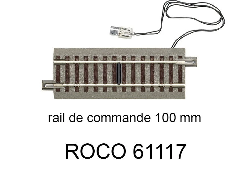 ROCO Rail droit de commande G100 100 mm voie Geoline HO - ROCO 61117 - Photo 1/1