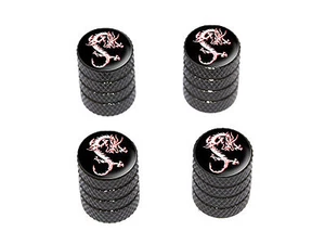 Dragon Black - Tire Rim Valve Stem Caps - Black - Picture 1 of 1