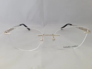 Totally Rimless TR295 Signet Gold Rimless Eyeglasses 53-17-135 - Picture 1 of 4