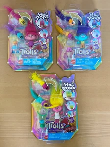 Lot of 3 DreamWorks Trolls Band Together Hair Pops Action Figure Toy Dolls - Picture 1 of 2