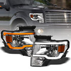 Switchback Sequential For 2009-2014 Ford F150 Chrome Headlights w/LED Tube Bar