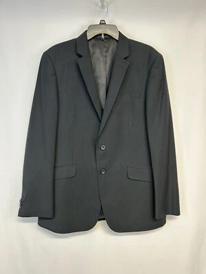 Kenneth Cole Reaction Mens Black Pinstripe Blazer Sport Coat Suit Jacket 42R - Image 1 of 4