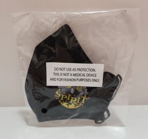 Spirit Halloween Logo Employee Cloth Mouth Nose Cover Mask Black Brand New - Picture 1 of 7