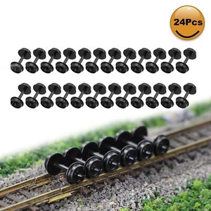 24pcs N Scale 1:160 POM Plastic 33'' Wheels for Model Train Wheelset HP28N - Picture 1 of 7