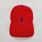Polo Ralph Lauren Hat Cap Mens Red Strapback Blue Pony Logo