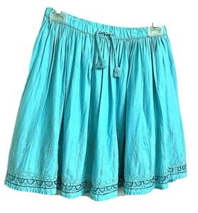 Gap Kids Girls Size XXL Full Skirt Blue Beaded Lined Elastic Waist Dressy Party - Picture 1 of 9