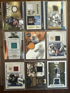 PATCH / RELIC LOT (9) Arian Foster / Ted Ginn / Brown / Harper / Slayton / MORE