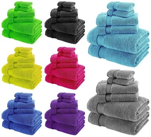 800GSM Luxury Bath Towels 100% Egyptian Cotton Soft Face Hand Jumbo Bath Sheets - Picture 1 of 34