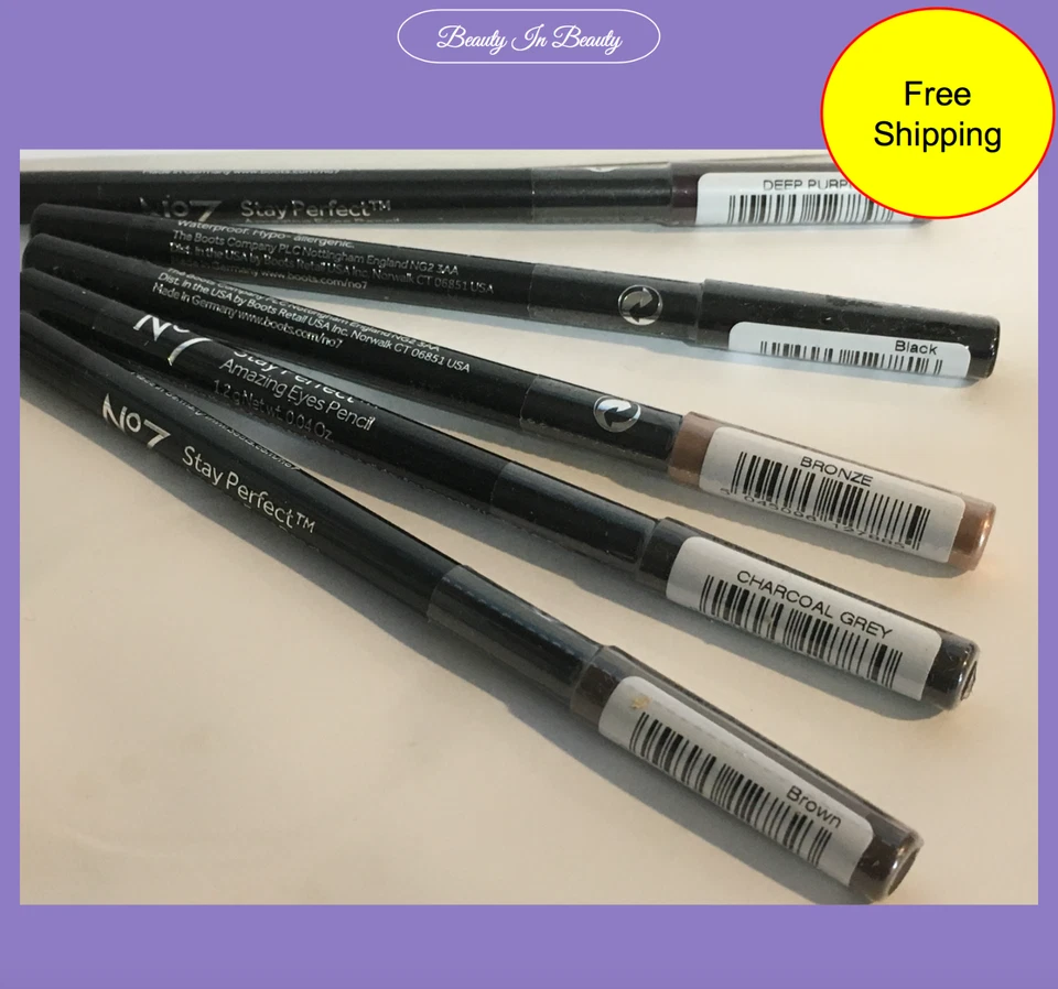 New Boots No 7 Stay Perfect Amazing Eyes Pencil Black or Bronze Pick Sealed - Image 1 of 3