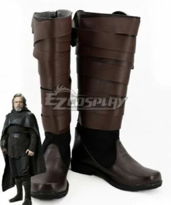 Star Wars The Last Jedi Luke Skywalker Brown Shoes Cosplay Boots - Image 1 of 4