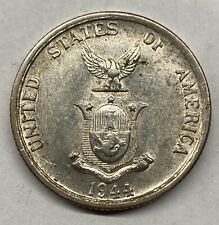 Phillipines 1944 S 50 Centavos Silver Coin KM #183 - Uncirculated