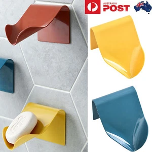 Soap Dish Holder Tray Suction Drain Box Storage Bathroom Wall Mounted Soap Box - Picture 1 of 14