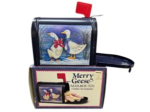80er Jahre Vintage Merry Geese Briefkasten Dose mit Original Box Cottagecore Grandmcore - Bild 1 von 5
