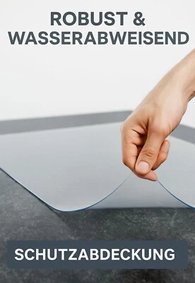 Tischfolie 2mm Transparent Klar Tischdecke Tischschutz Tischmatte Abwaschbar PVC - Bild 1 von 4