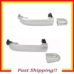 Outside Door Handle For 07 Nissan Versa Liquid Platinum Metallic K23 Front Pair - Picture 1 of 11