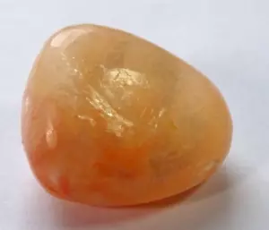 BEAUTIFUL STILBITE CRYSTAL TUMBLESTONE 2.7 x 2.3 cms 14.89 gms #23 - Foto 1 di 5