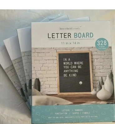 Lot of (4) LETTER BOARDS 328 pieces letters/numbers/shapes/symbols 11"x14" - NEW - Image 1 of 3